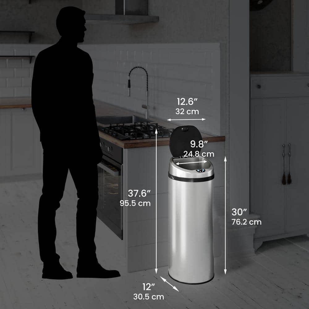 iTouchless Erlandson Stainless Steel 13 Gallon Motion Sensor Trash Can