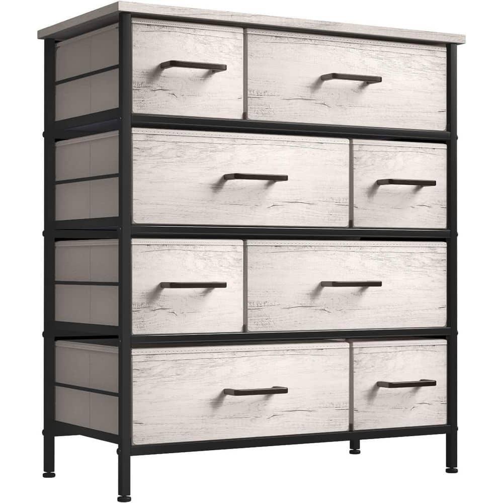 Sorbus Sorbus 8 Drawers Dresser with Steel Frame and Wood Top in Rustic
