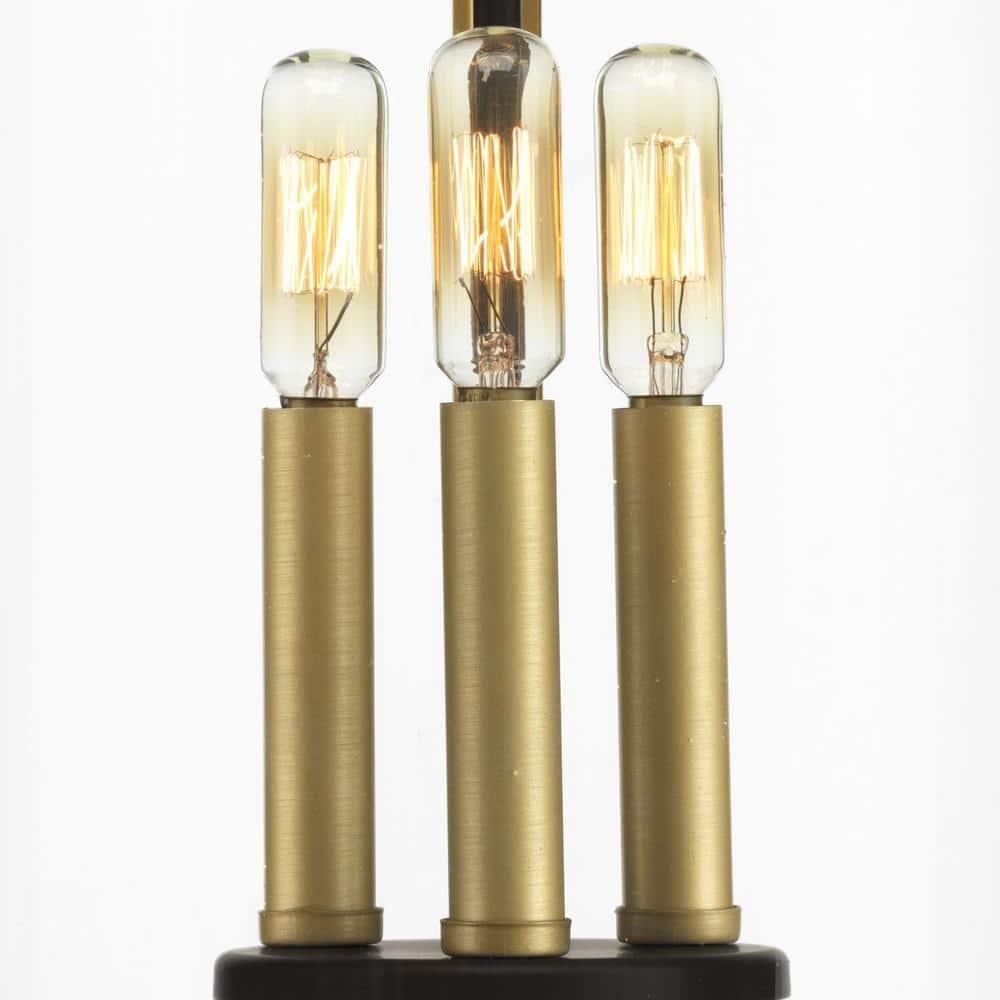 Progress Lighting Squire 3-Light Hanging Lantern, Antique Bronze, Clear Glass Shade