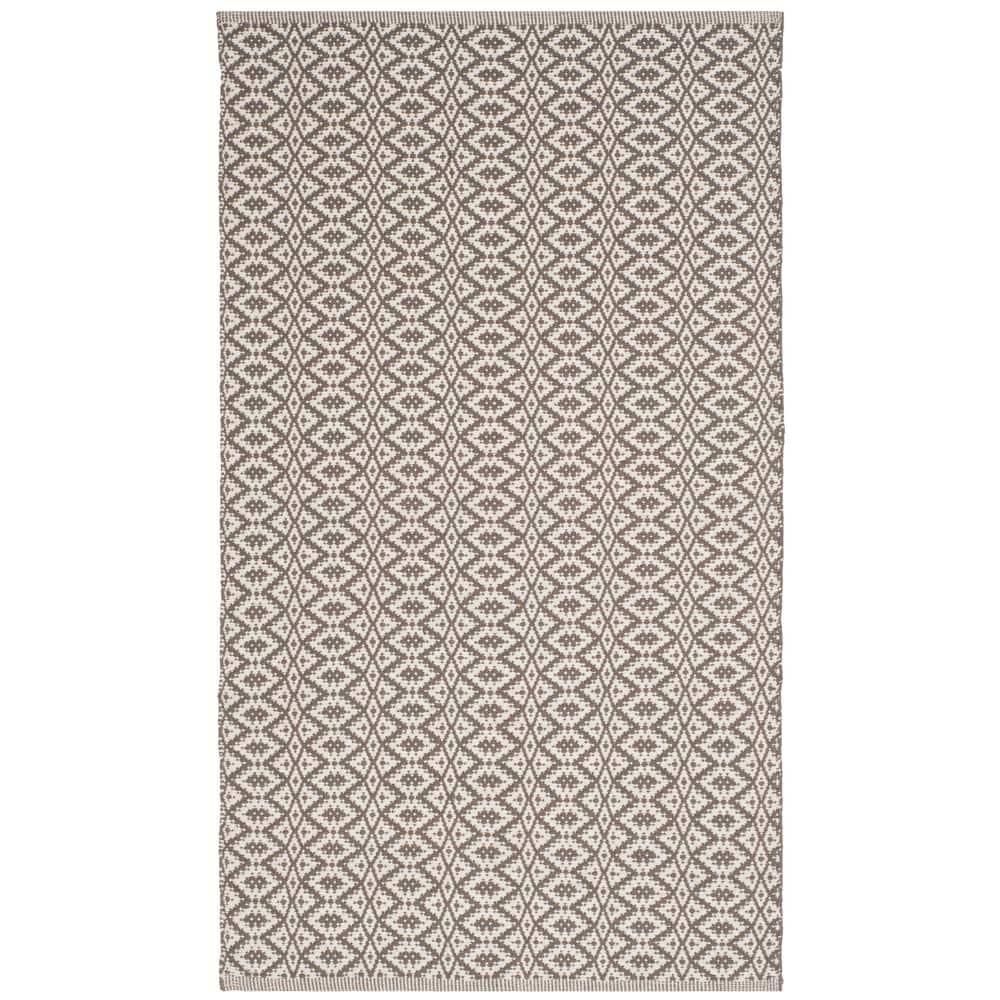 Montauk MTK716 Hand Woven Indoor Accent Rug - Ivory/Grey - 2'6"x4' - Safavieh