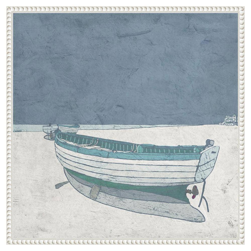 Amanti Art Boat Ashore I by Ynon Mabat Canvas Wall Art Print Framed 22 x 22-in.