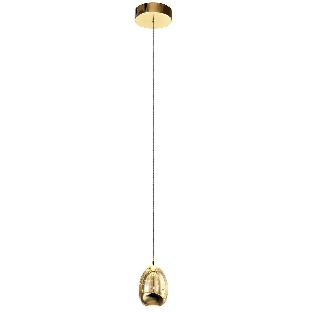 Venezia 3.5-in Integrated LED Height Adjustable ETL Certified Pendant Light with Glass Shade
