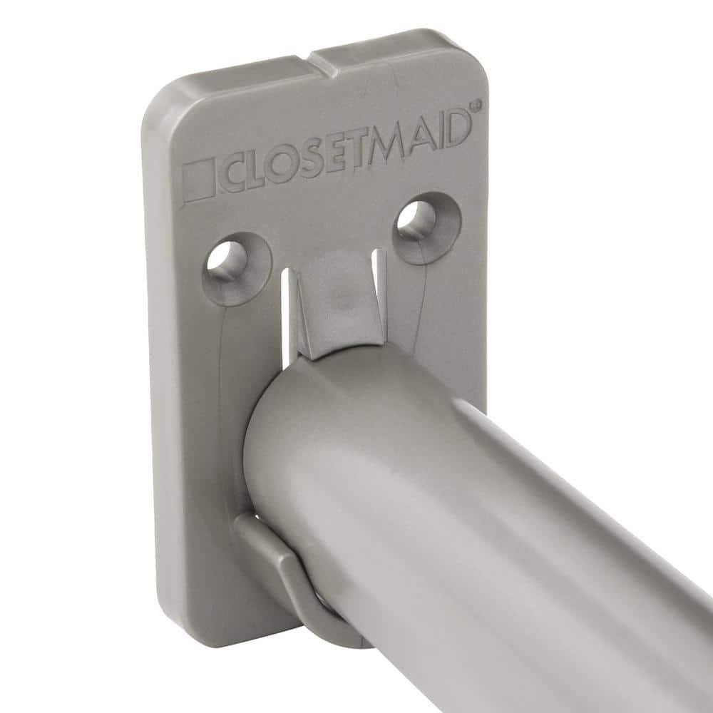 ClosetMaid Impressions 30 in. - 48 in. Satin Nickel Adjustable Teardrop Closet Rod