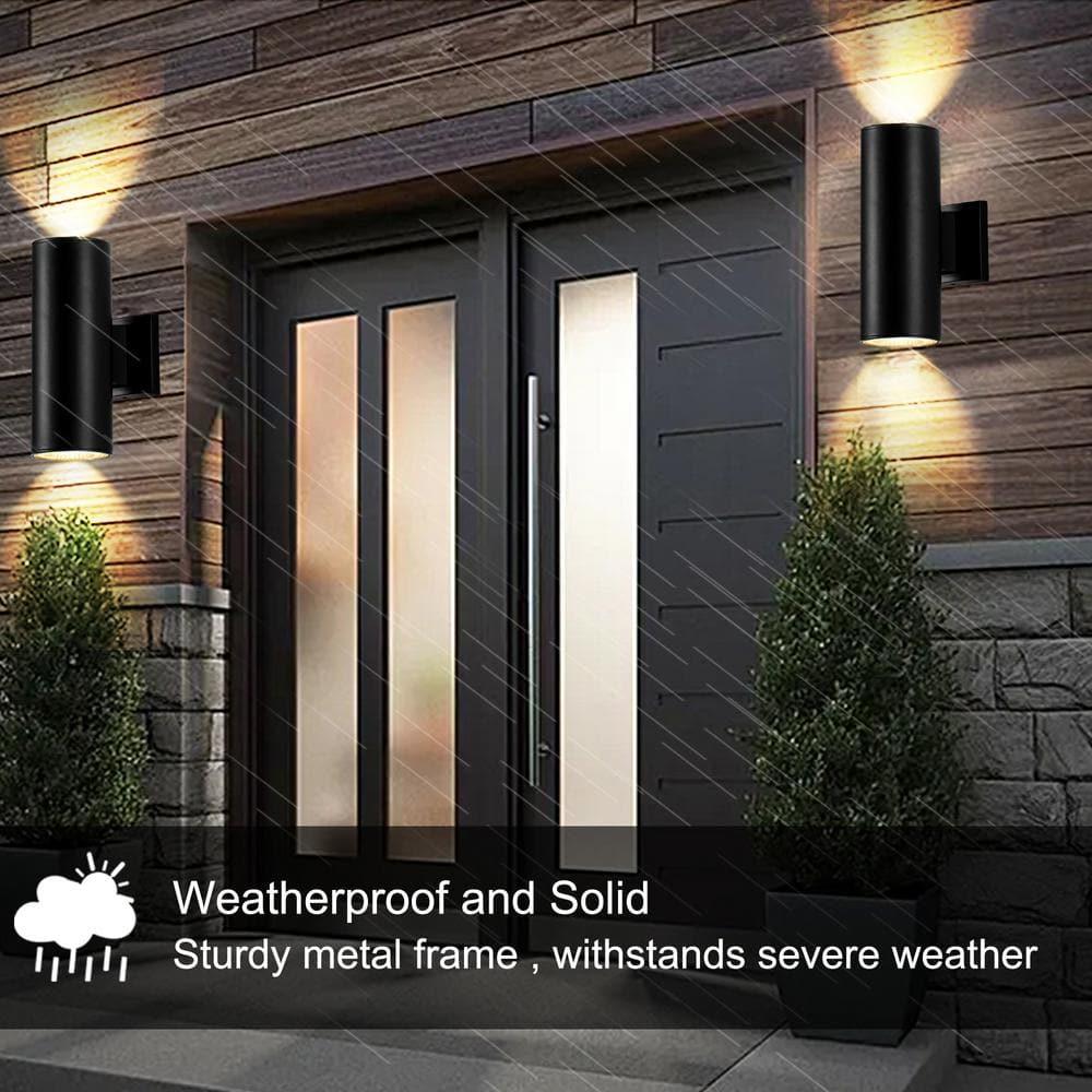 Spitzer 11 in. H Black LED Outdoor Wall Sconce