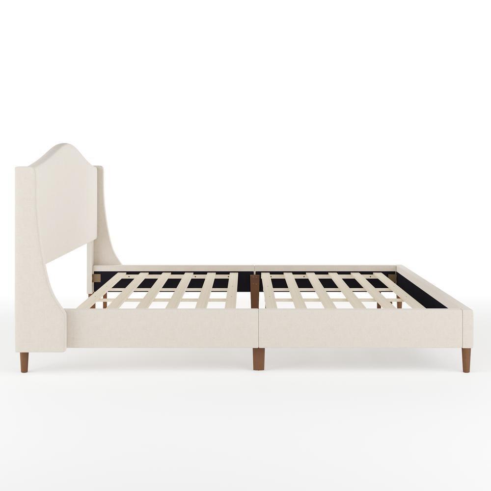 Martha Stewart Martha Stewart Amelia Upholstered Platform Bed With Curved Headboard