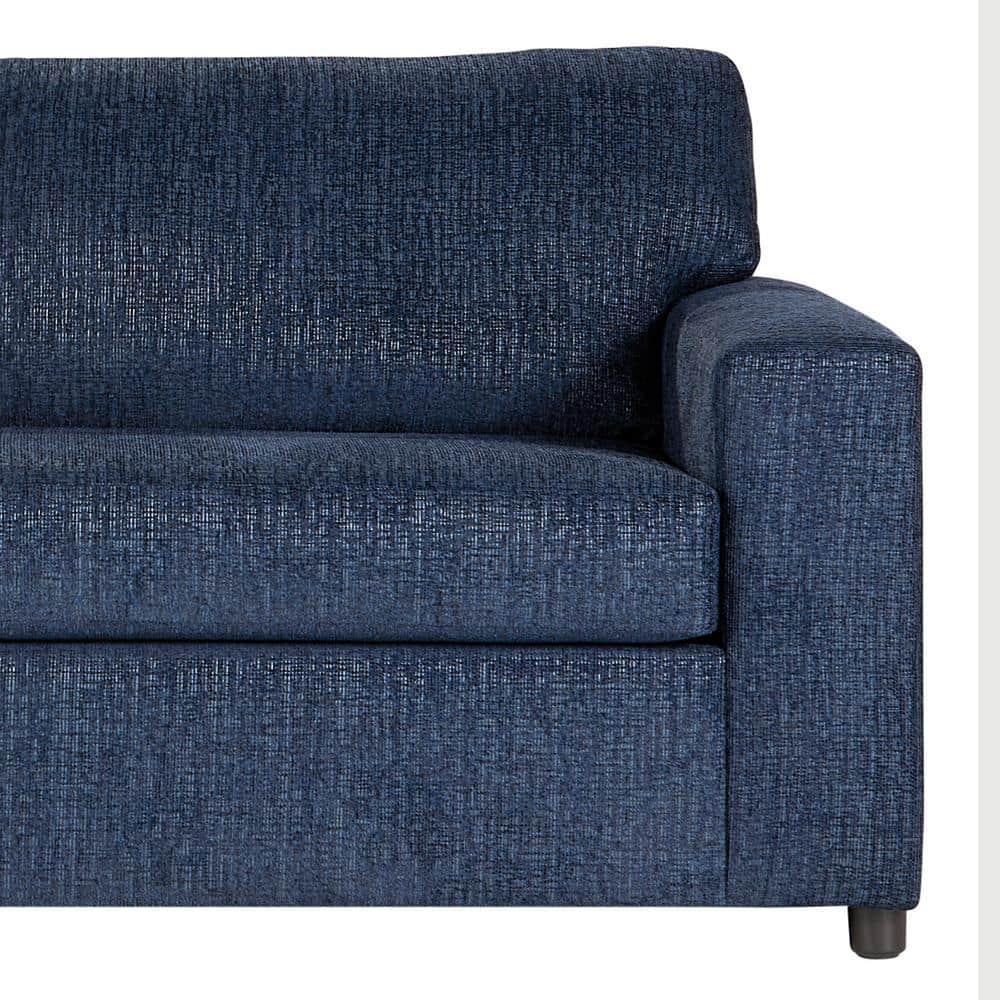 New Classic Furniture Kylo Polyester Fabric 3-Seater Sofa in Blue