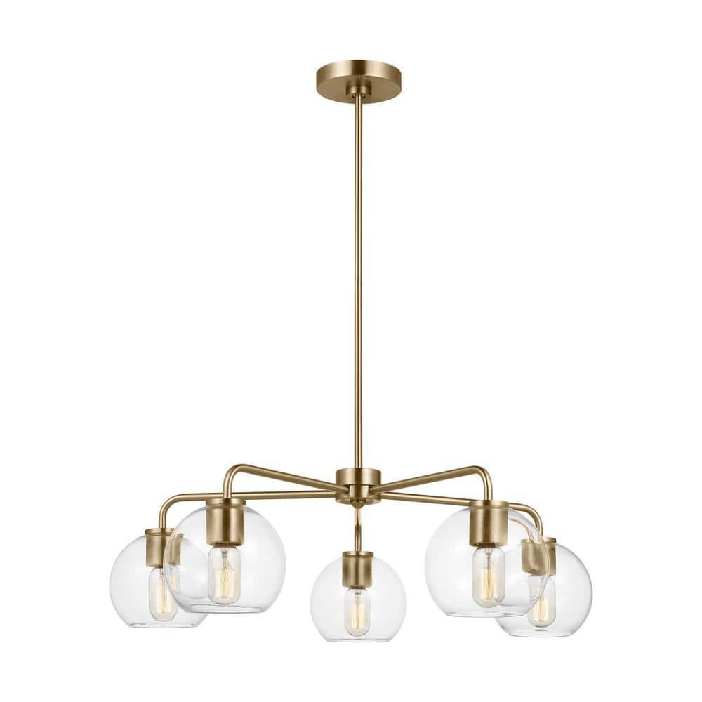 Rooks 5 Light Metal Dimmable Sputnik Chandelier