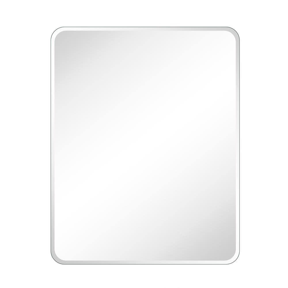 TEHOME 24 in. W x 30 in. H Rectangular Recess and Surface Mount Frameless Medicine Cabinet with Mirror