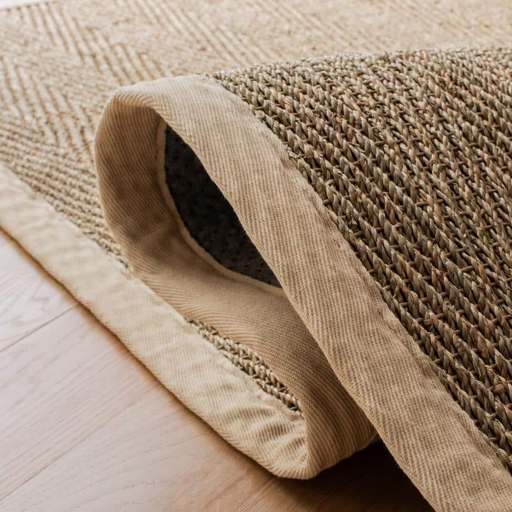 Deschamps Natural Fiber Seagrass Solid Color Rug