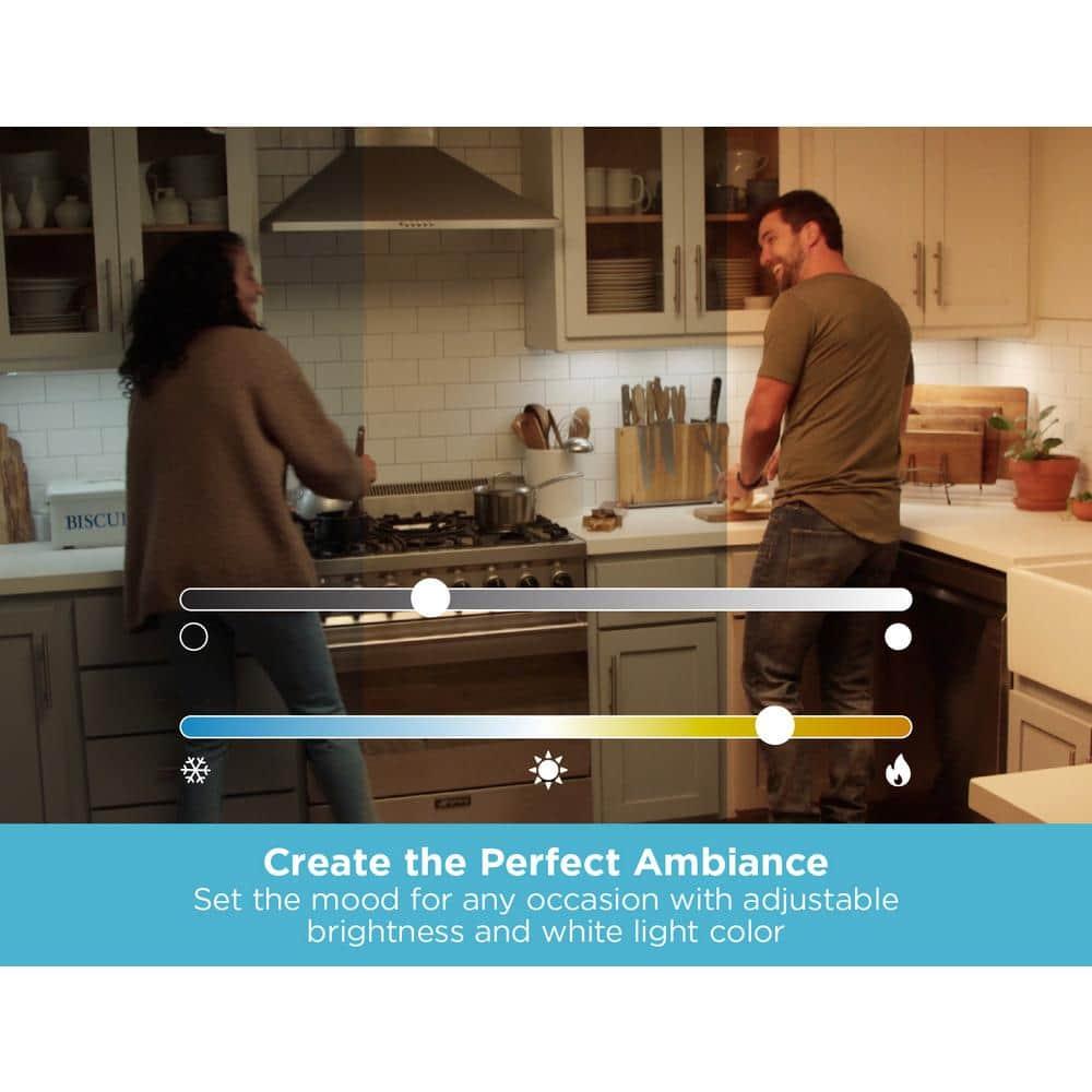 BLACK+DECKER Works with Alexa Smart Under Cabinet Lighting Kit, Adjustable LEDs, (4) 9" Bars - A Certified for Humans Device