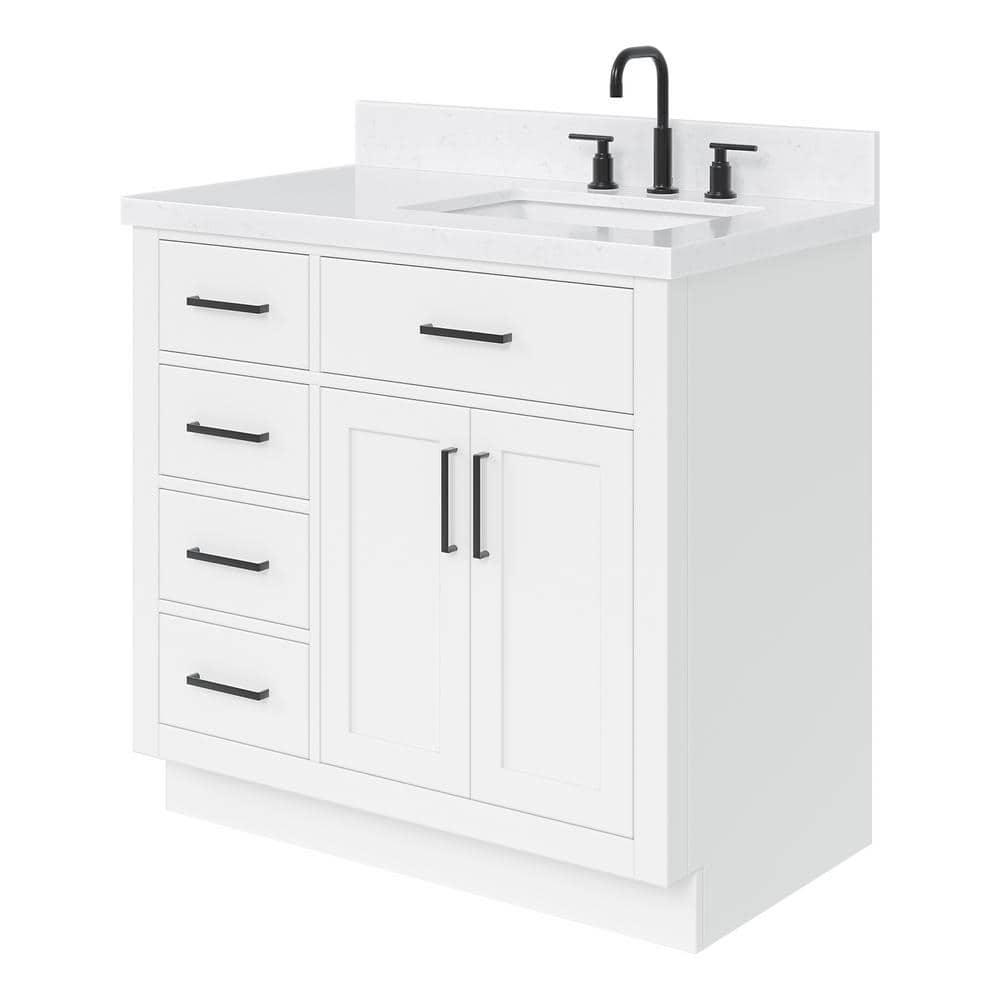 Ariel T036srcqrvo Hepburn 36" Free Standing Single Basin Vanity Set - White