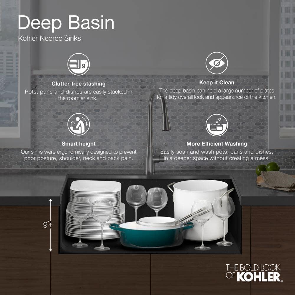 Cairn® 34" L x 18" W Double Basin Undermount with Accessories