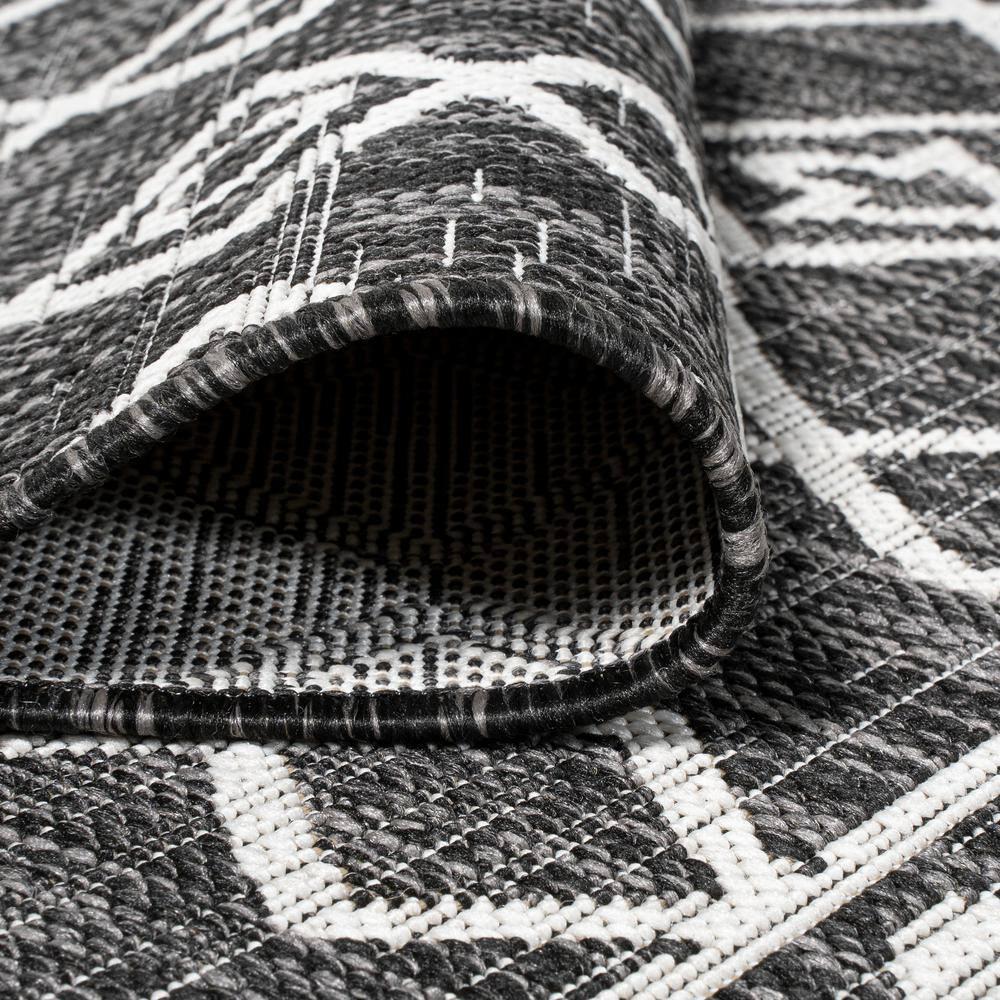 3'x5' Kafel Modern Bohemian Indoor/Outdoor Area Rug, Black/Ivory - JONATHAN Y