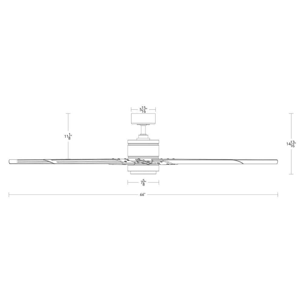 Modern Forms Renegade 8 - Blade Outdoor / Indoor Smart Ceiling Fan with Remote Control and LED Light Kit Included