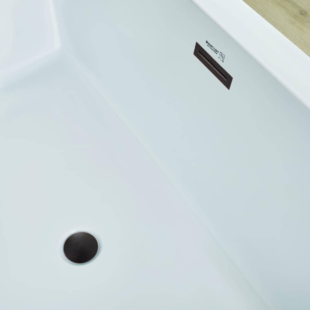 67'' x 31'' Freestanding Soaking Acrylic Bathtub