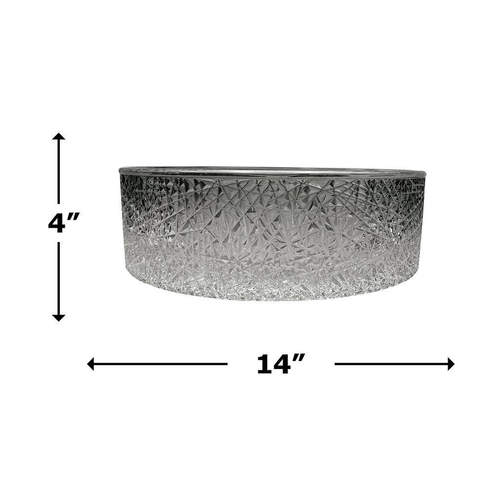 Stadium 14" Glass Circular Bathroom Vessel Sink - Timeless Collection