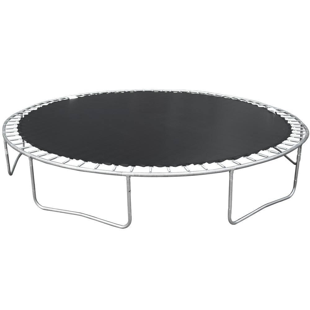 14 ft Round Blue Trampoline with Safety Enclosure and Basketball Hoop