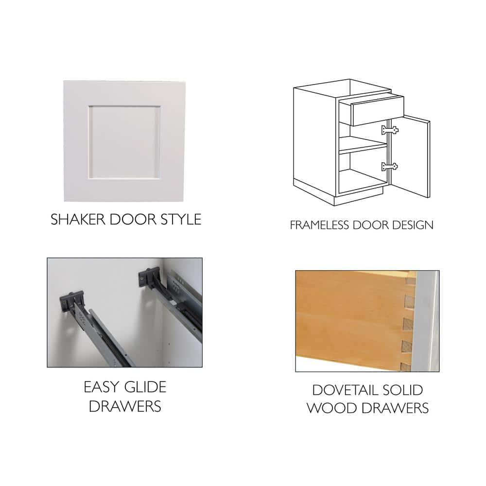 Design House Brookings 36 Inch Bathroom Vanity, Ready to Assemble, Solid Wood, Sherwin Williams – Design House, 587097