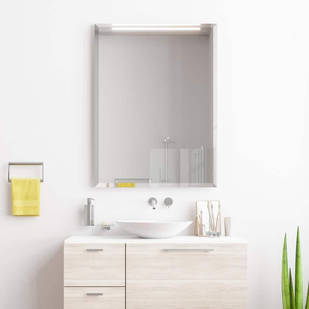 Empire Art Direct  30 x 40 in. Frameless Rectangular Wall Mirror with Beveled Prism Mirror Panels - 1 in. Beveled Edge