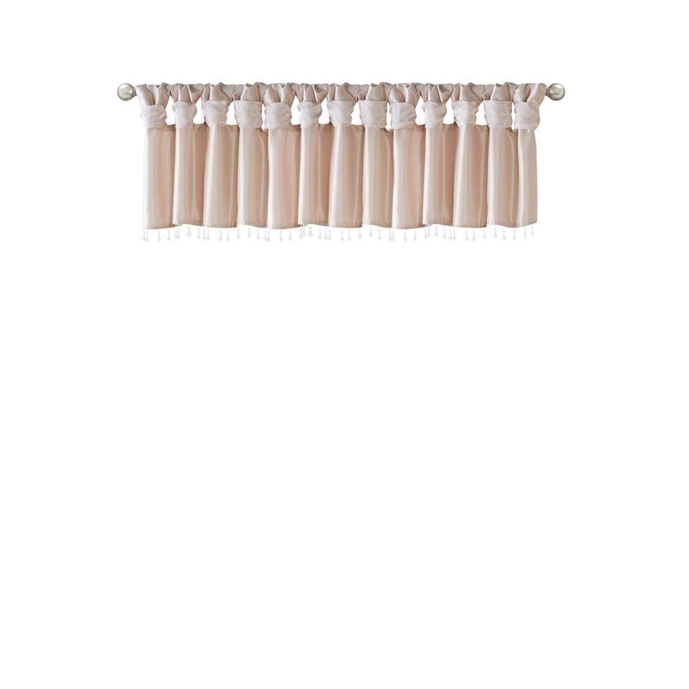 Madison Park Emilia Lightweight Faux Silk Single Valance with Beads
