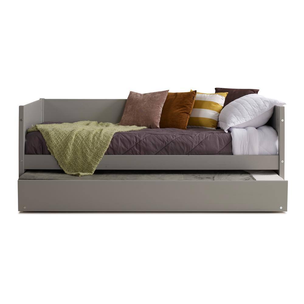 Camaflexi Tribeca Solid Wood Twin Daybed and Trundle Set in Gray