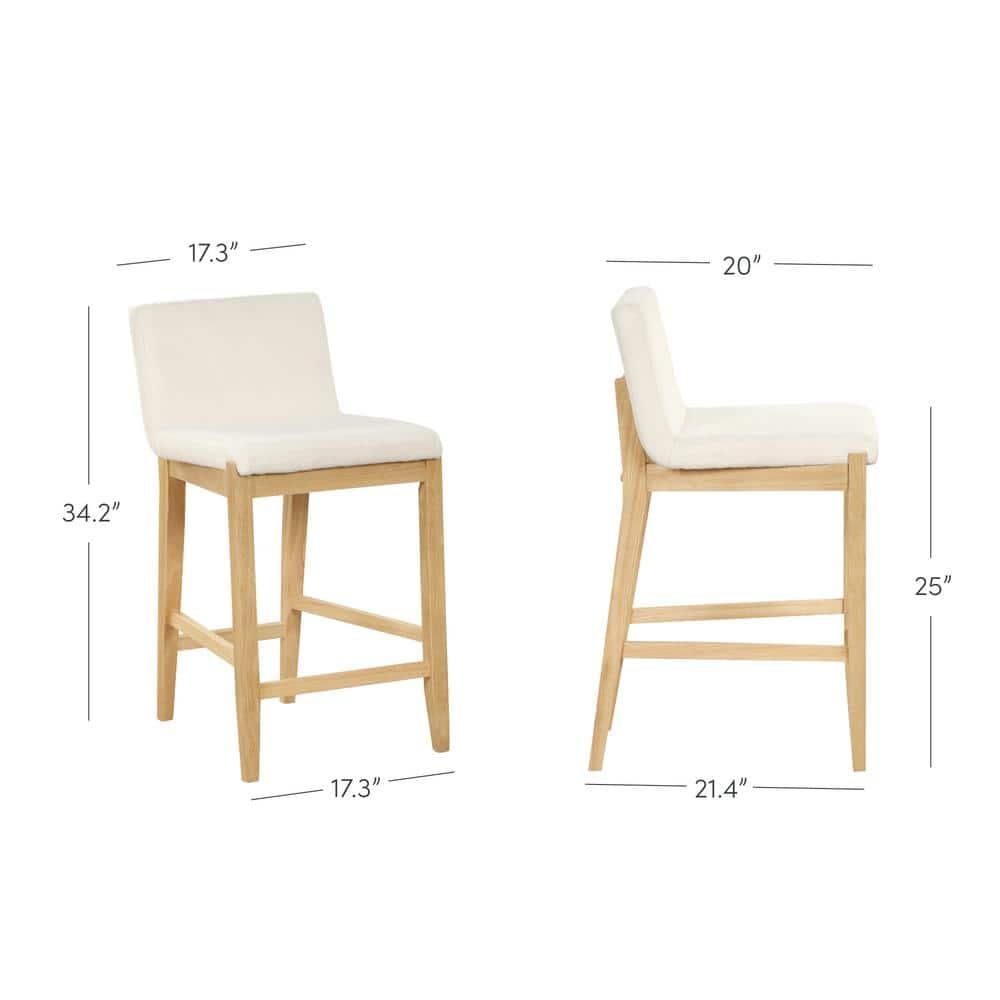 Nathan James Upholstered Wooden Stool