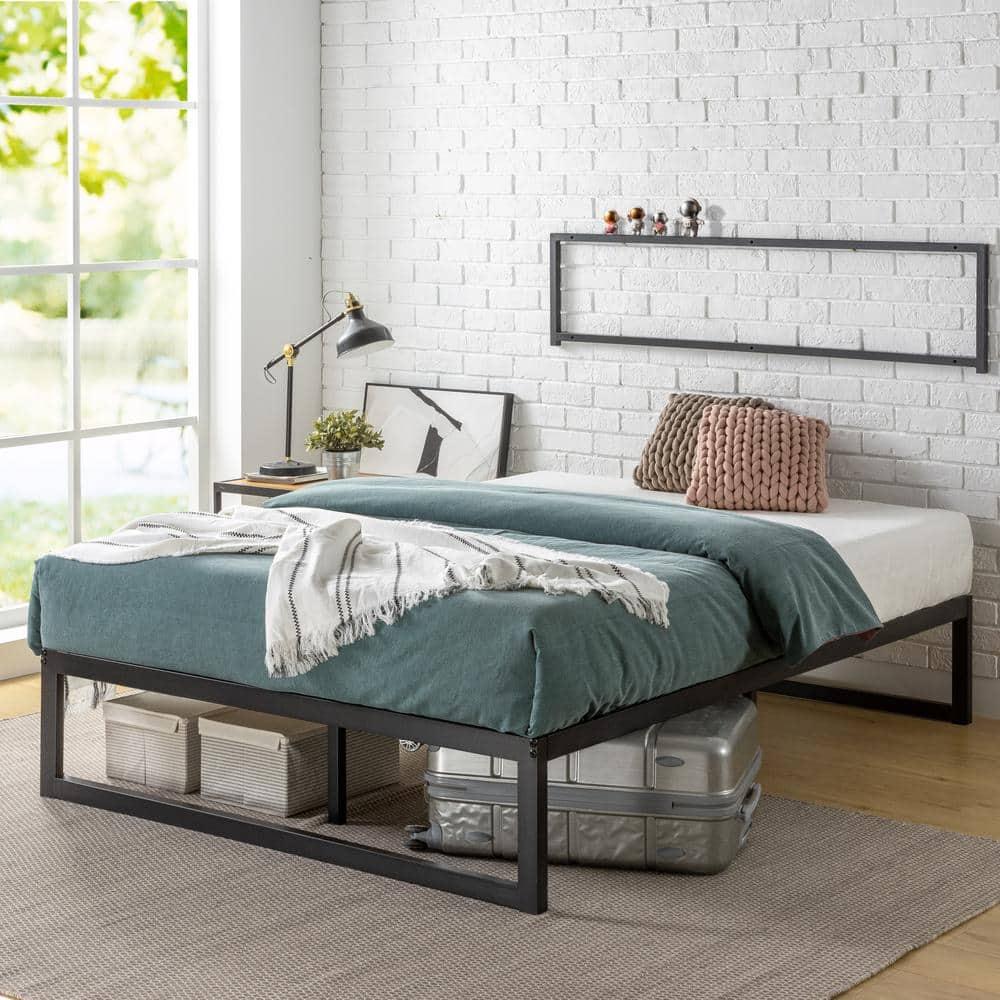 Full Abel 14" Metal Platform Bed Frame Black - Zinus: Steel Construction, No Box Spring Needed, Easy Clean