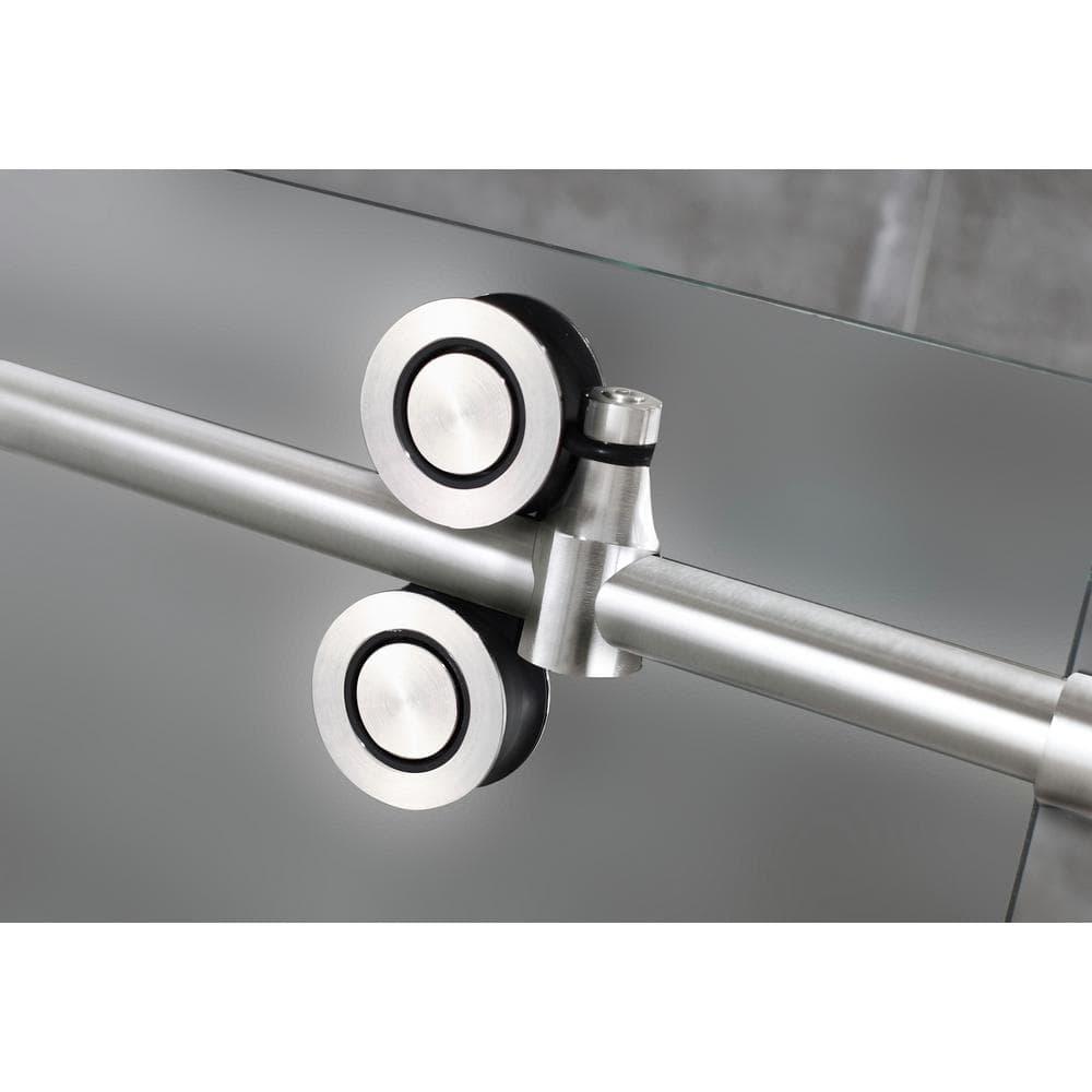 Langham 75" H Hinged Frameless Shower Door