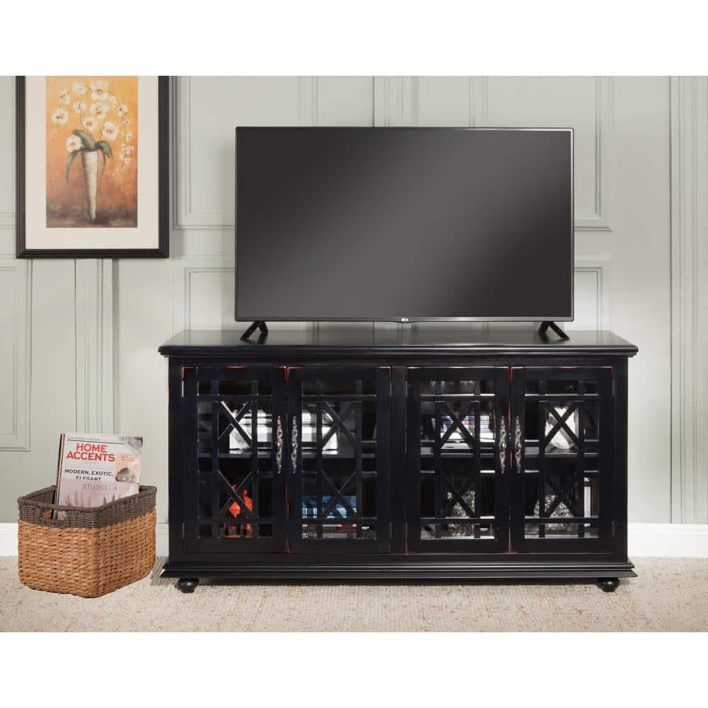 Cassandra 63" TV Stand Antique Black - Martin Svensson Home