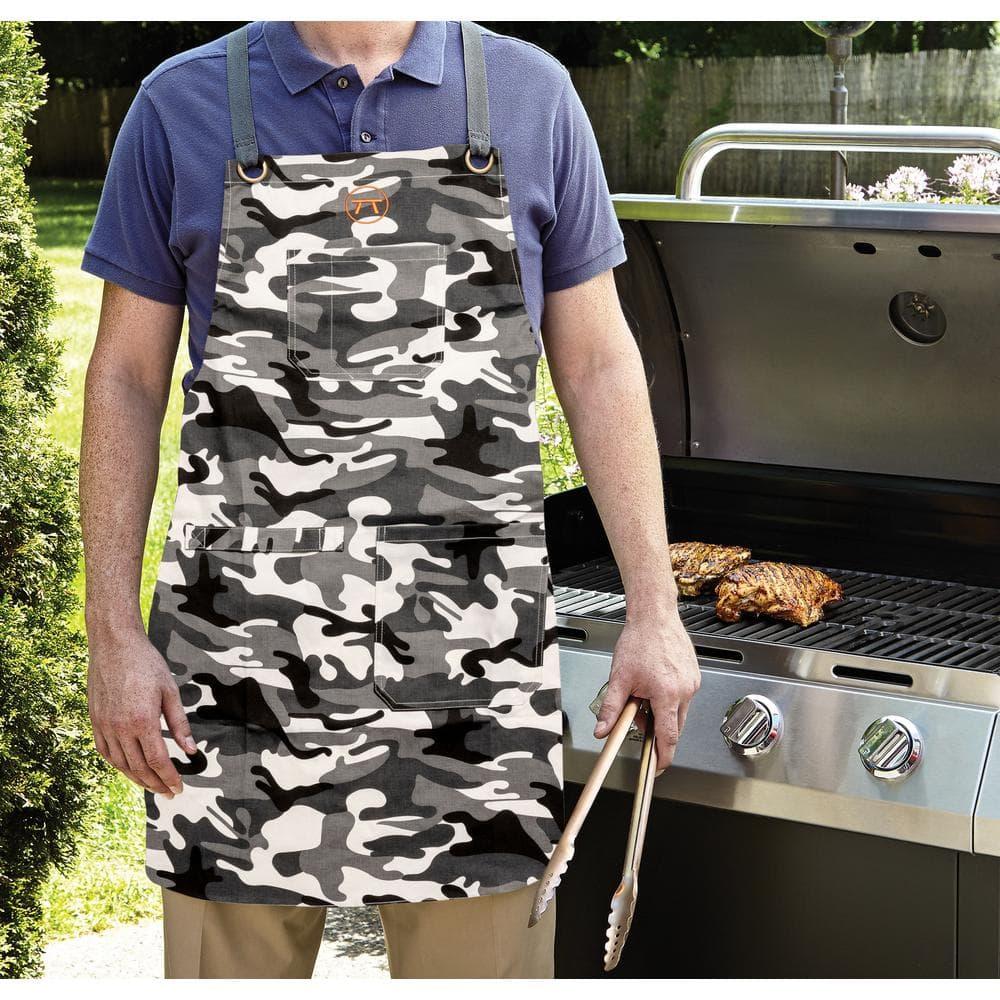 Outset Outset Camo Grill Apron, Cotton Apron For Men and Women