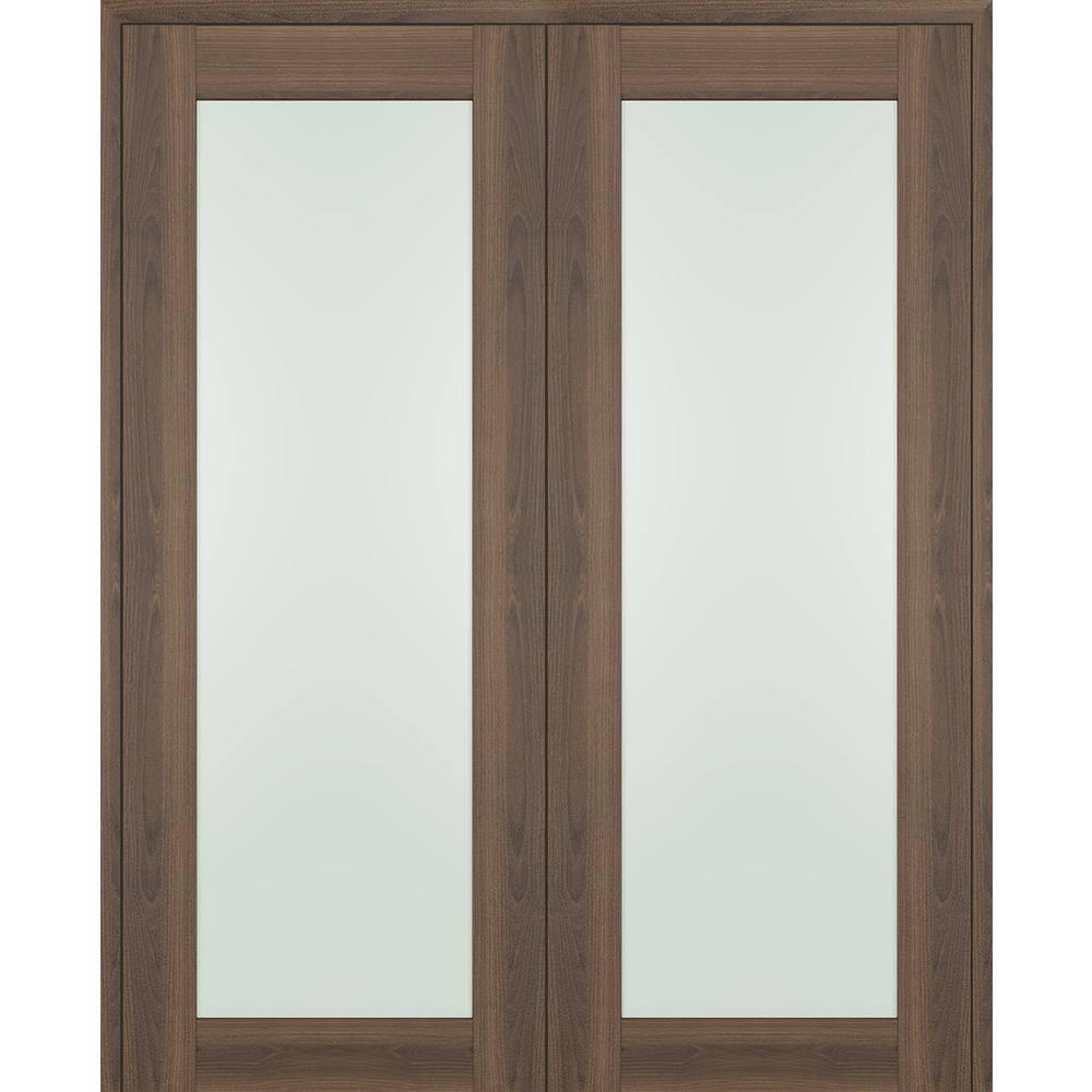 Belldinni Avon 207 Solid Manufactured Wood and Glass Frosted Prefinished Standard French Door
