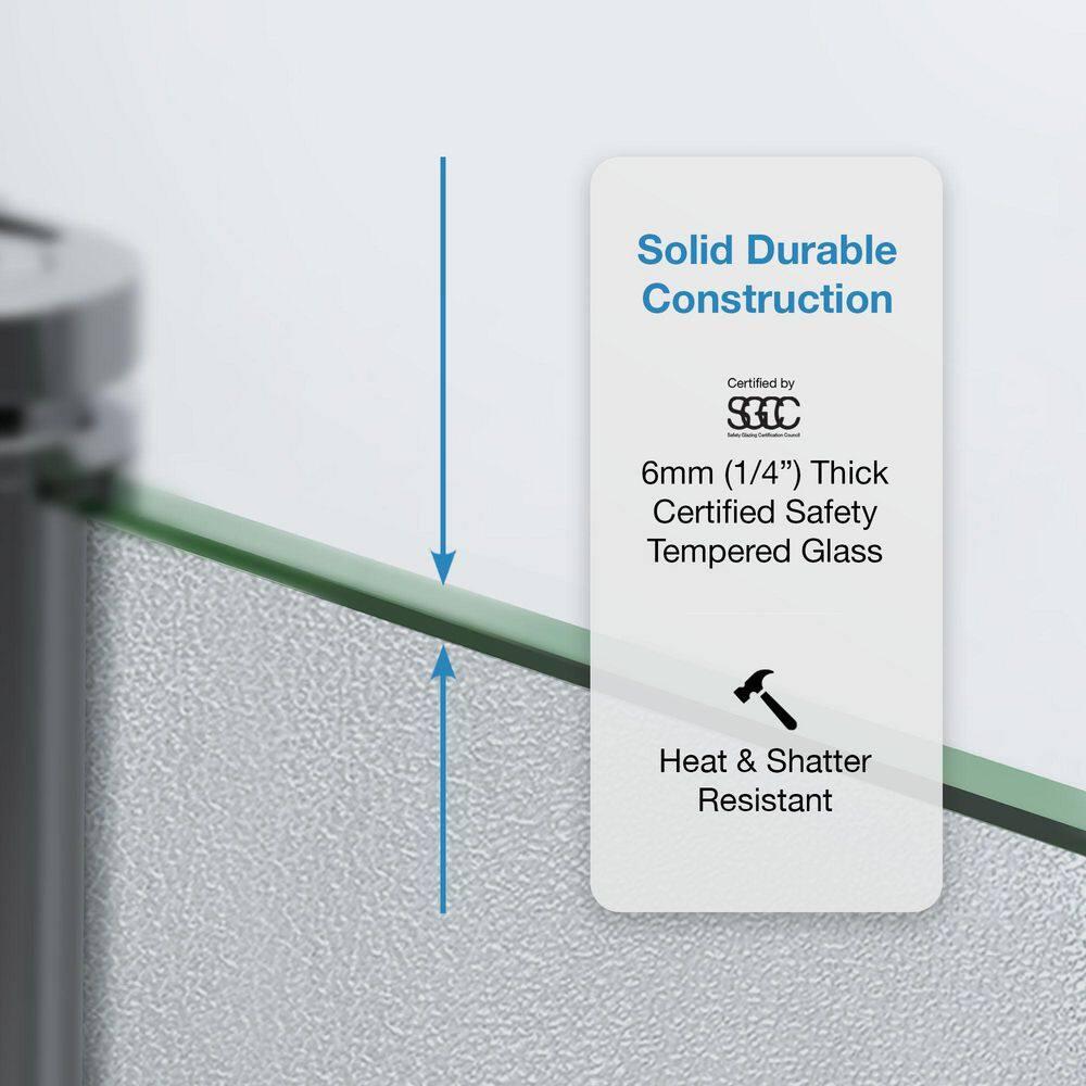 Ove Decors BREEZE 36" FROSTED GLASS KIT OVE Decors Breeze 40 in. Framed Round Shower Kit w/ Frosted Glass, Base in Chrome Finish