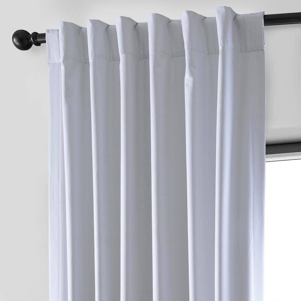 Exclusive Fabrics  Essential Polyester Solid Blackout Curtains - Thermal Insulated Window Curtains Rod Pocket (Single Panel) 50 X 108 - Off White