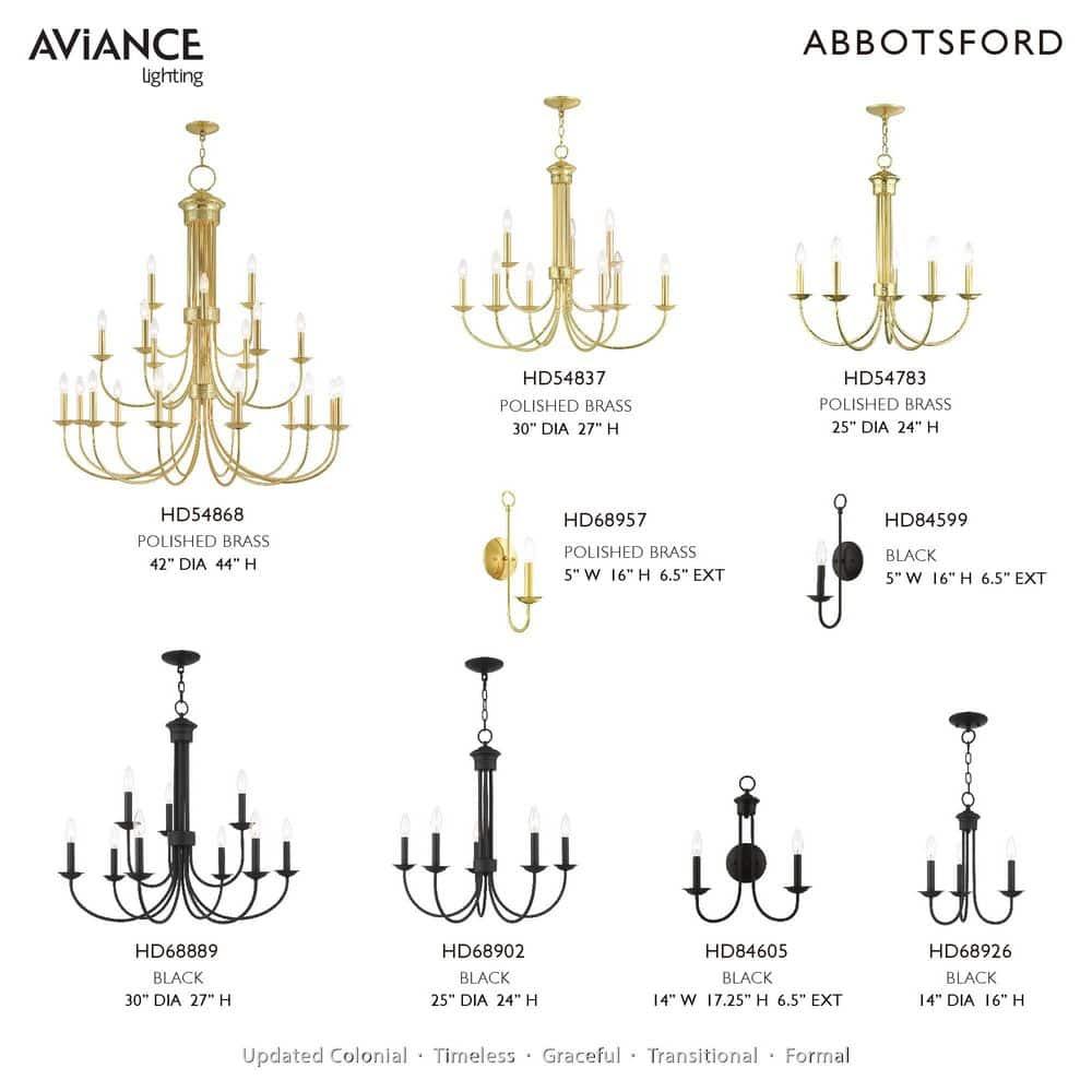 Livex Lighting Estate 5 - Light Chandelier in  Black