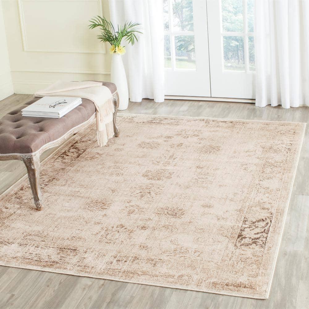 Vintage Stone 8 ft. x 10 ft. Distressed Border Area Rug