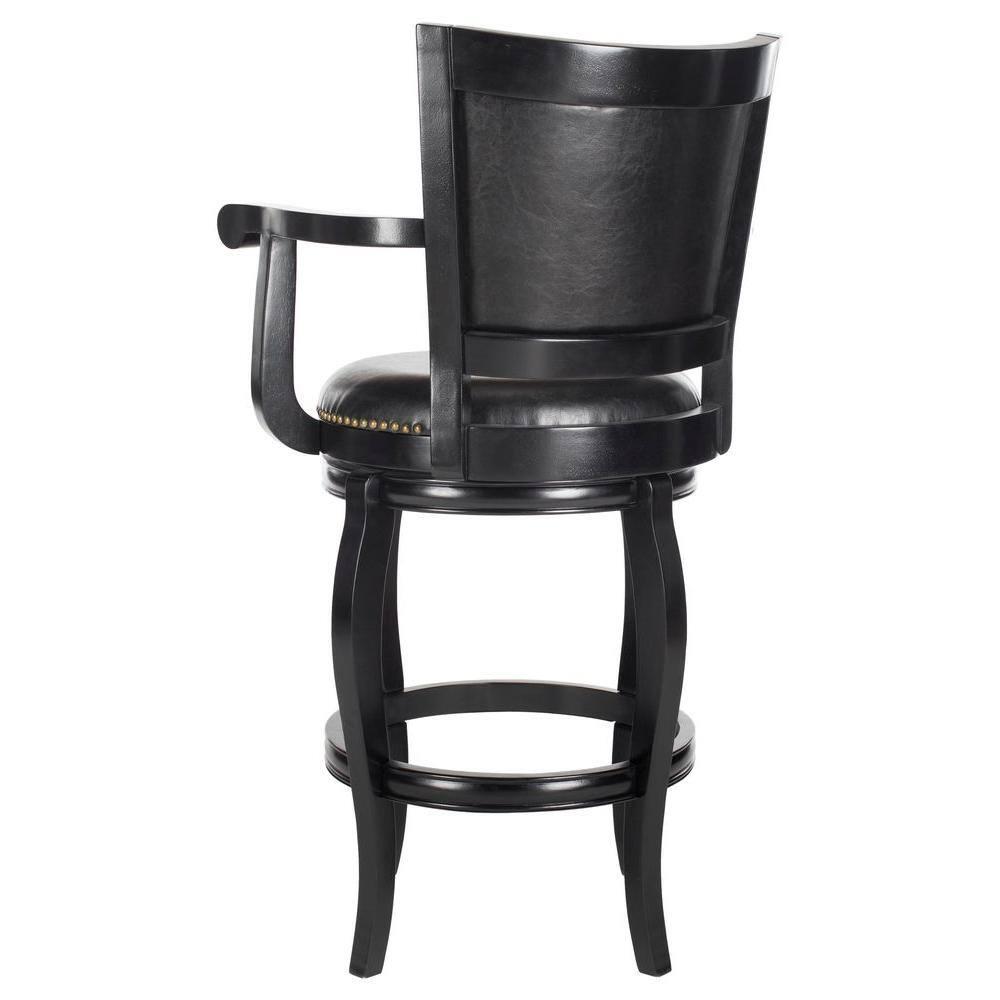 Gitano Swivel Bar Stool - FOX7009 - Black - Safavieh Couture