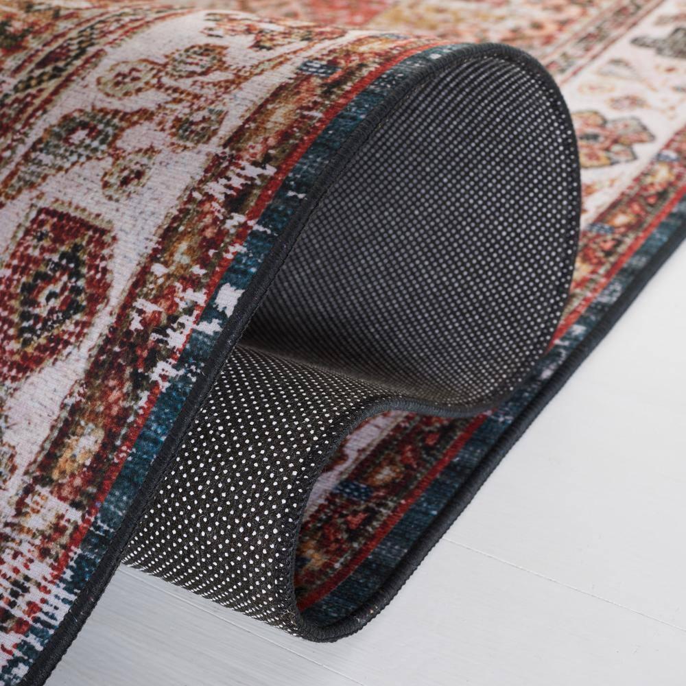 Tucson Vintage Persian TSN114 Power Loomed Machine Washable Skid-Resistant Indoor Area Rug - Ivory/Green - 6'x6' - Safavieh