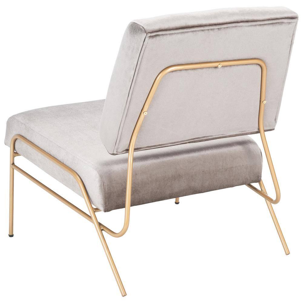 Romilly Velvet Accent Chair - Hazelwood/Gold - Safavieh