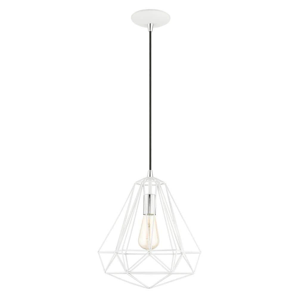 Livex Lighting Knox 1 - Light Pendant in  Shiny White