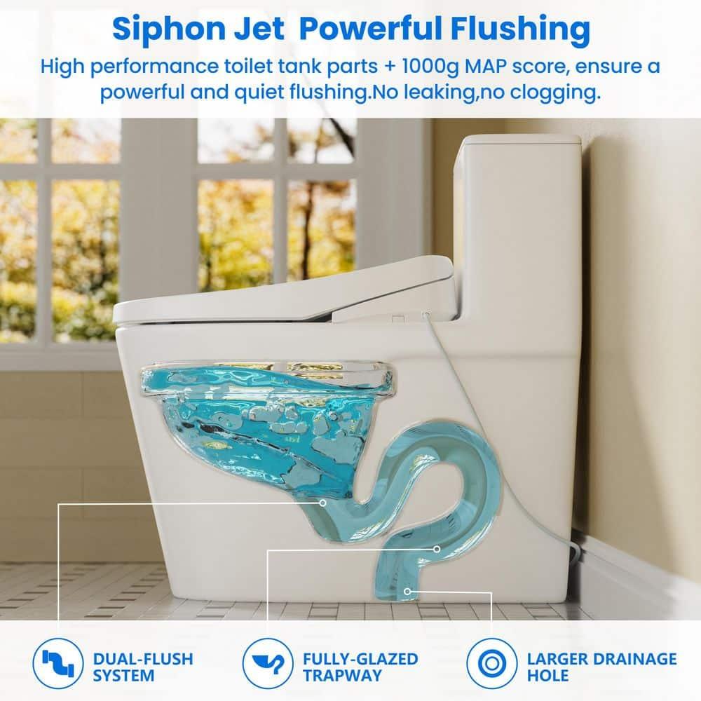 Casta Diva CD-Y020 Bidet Toilet Combo, Heated Seat, Warm Dryer, 1.0/1.6 GPF Power Dual Flush and MAP 1000g