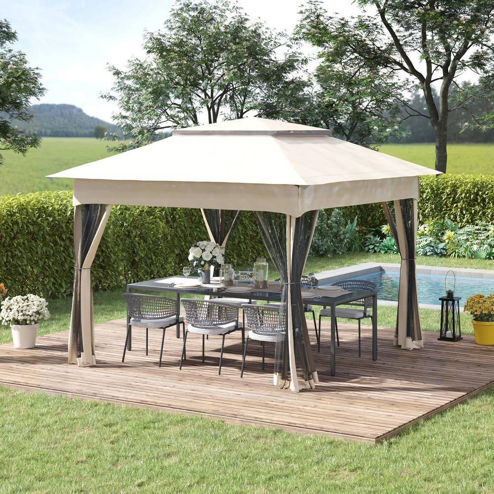 Outsunny 11 Ft. W x 11 Ft. D Steel Patio Gazebo