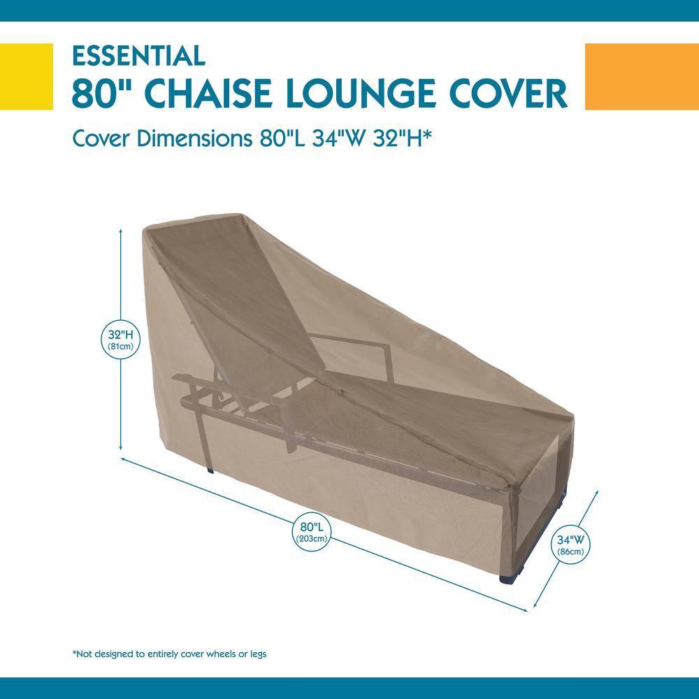 Duck Covers Essential Water-Resistant 80 Inch Chaise Lounge Chair Cover