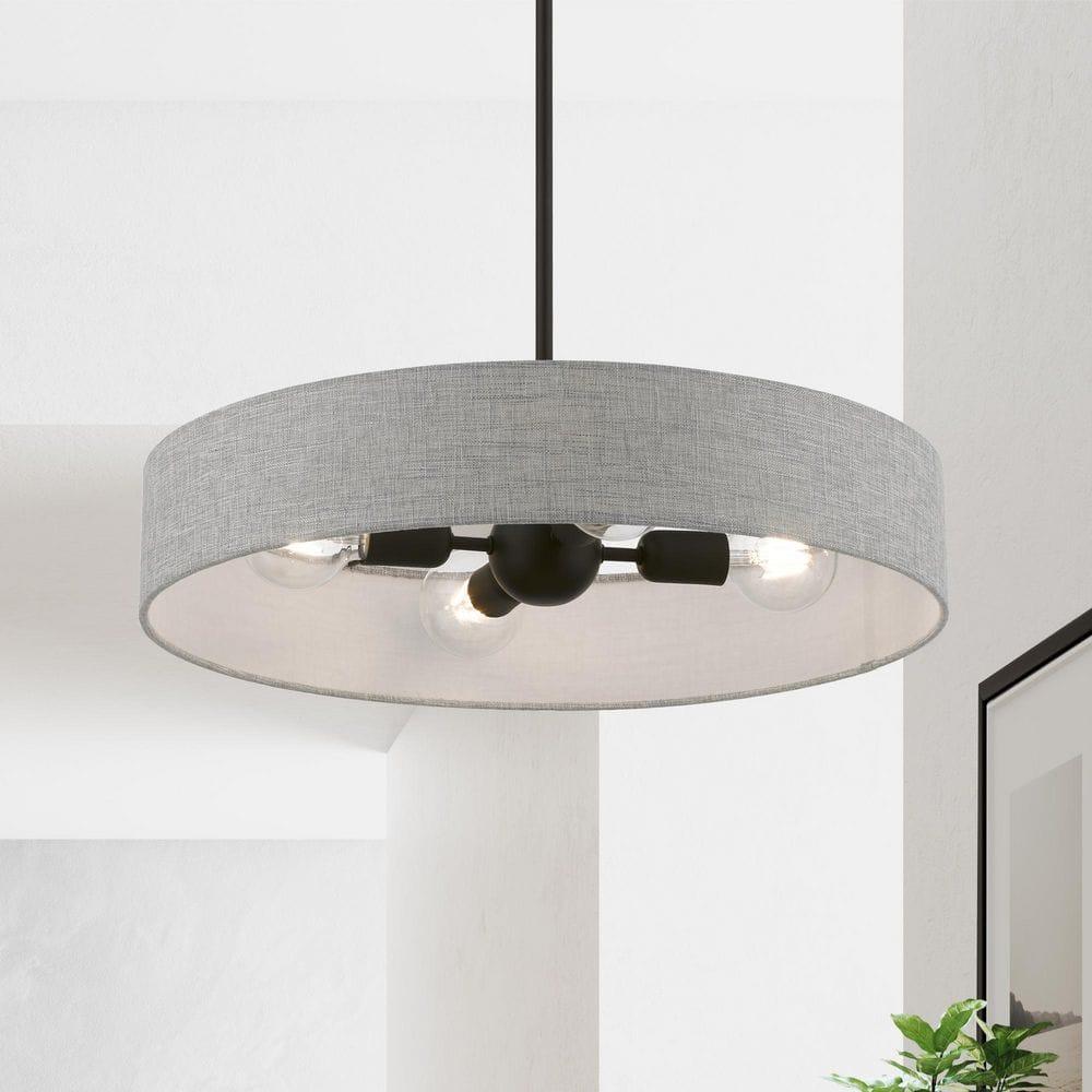 Livex Lighting Elmhurst 4 - Light Pendant in Black