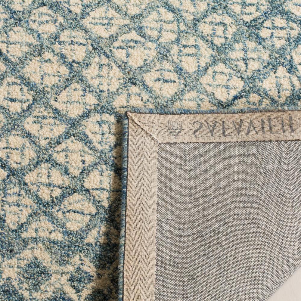 Abstract ABT203 Handmade Indoor Area Rug - Blue/Ivory - 4'x4' - Safavieh