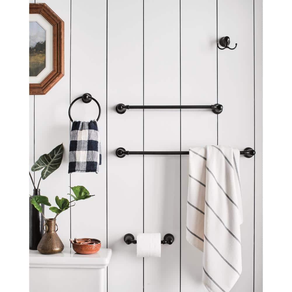 Moen Banbury Y2686BL Towel Ring, 6 in Dia Ring, Aluminum/Zinc, Matte, Wall Mounting