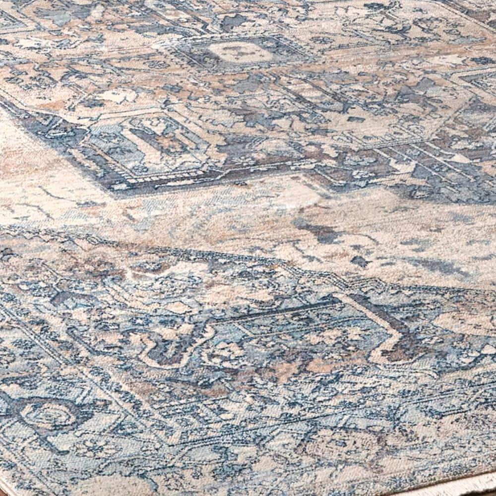 Nuloom Harriet Oriental/Persian 7x9 Indoor Area Rug for Living Room Bedroom Dining Room Kitchen, Light Blue/Multicolor