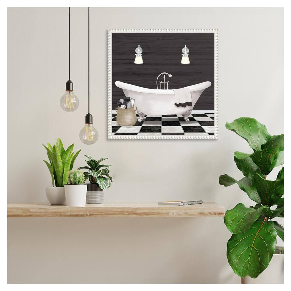 Amanti Art Modern Bathroom I by Elizabeth Medley Canvas Wall Art Print Framed 16 x 16-in.