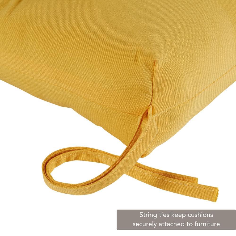 Greendale Home Fashions Sunbeam Yellow 44 x 17 in. Outdoor Bench Seat Cushion