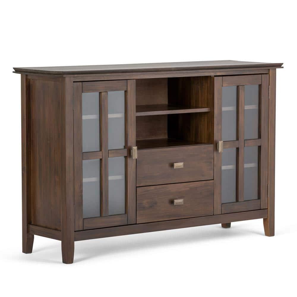 Simpli Home Artisan 53"W Solid Wood Contemporary Tall TV Stand for TVs up to 60" with Adjustable Shelves & Reviews | Wayfair