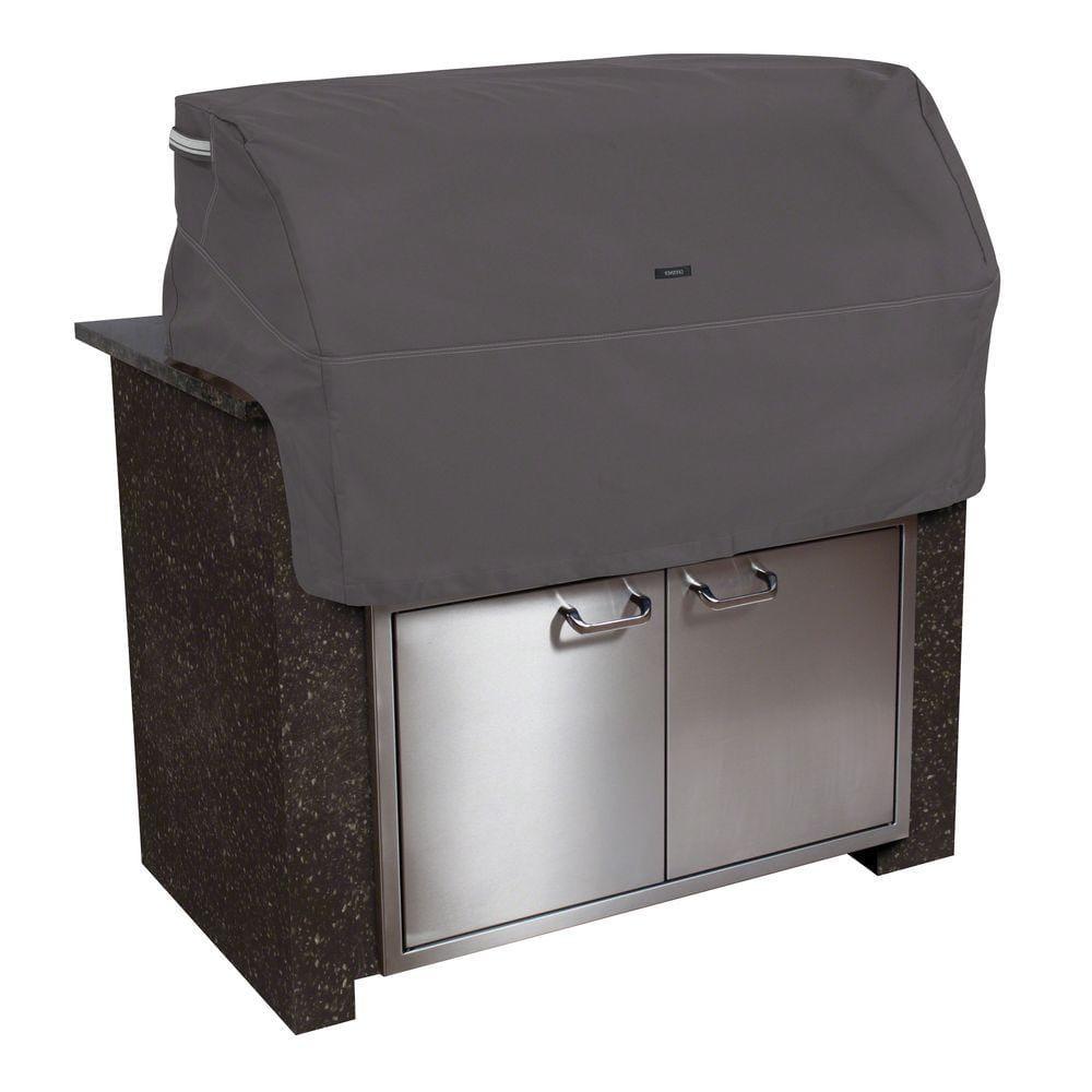 Classic Accessories Ravenna Water-Resistant 37 Inch Built-In BBQ Grill Top Cover, Taupe